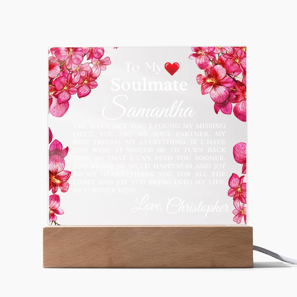 Personalized Soulmate Acrylic Square Plaque