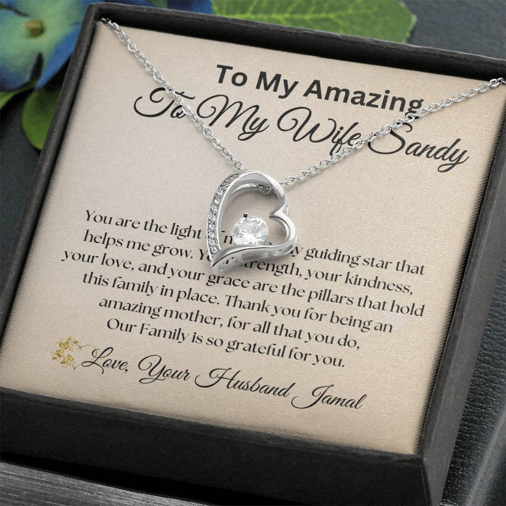 Personalized To My Wife (Sandy) Forever Love Necklace