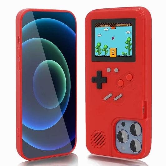 WeLohas Gameboy Case for iPhone X/XS,Handheld Retro 168 Classic Games,Color Video Display Game Case for iPhone,Anti-Scratch Shockproof Phone Cover for iPhone Red