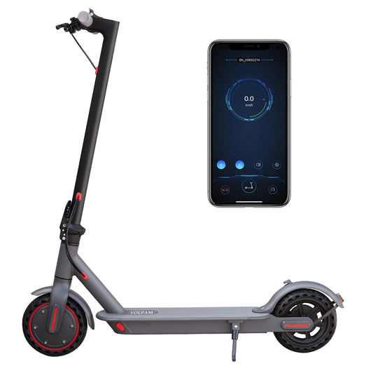 VOLPAM Electric Scooter, 350W/500W Motor, Max 21-28 Miles Range, 19/21 Mph Top Speed, 8.5''/10'' Tires, Dual Braking, Kick Scooter, 2 Wheels and Height Handlebars (10.5Ah-23Miles-350W)