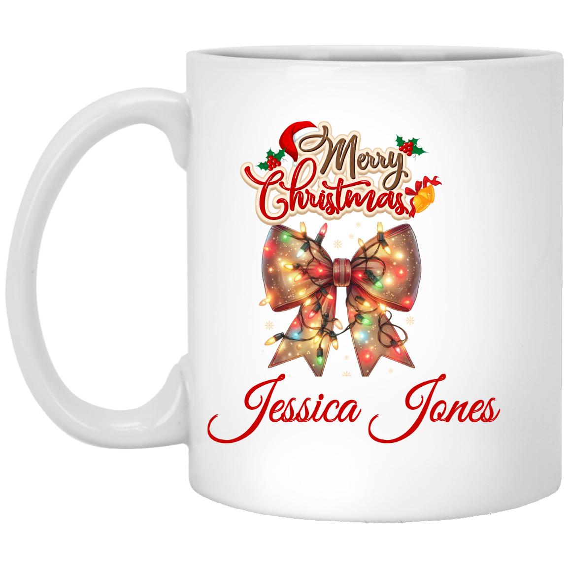 Personalization Christmas Tote Canvas &11oz & 15oz Ceramic Mugs