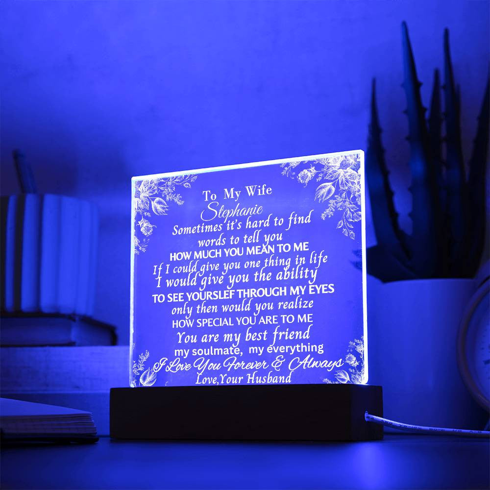 Personalized Acrylic Square Plaque