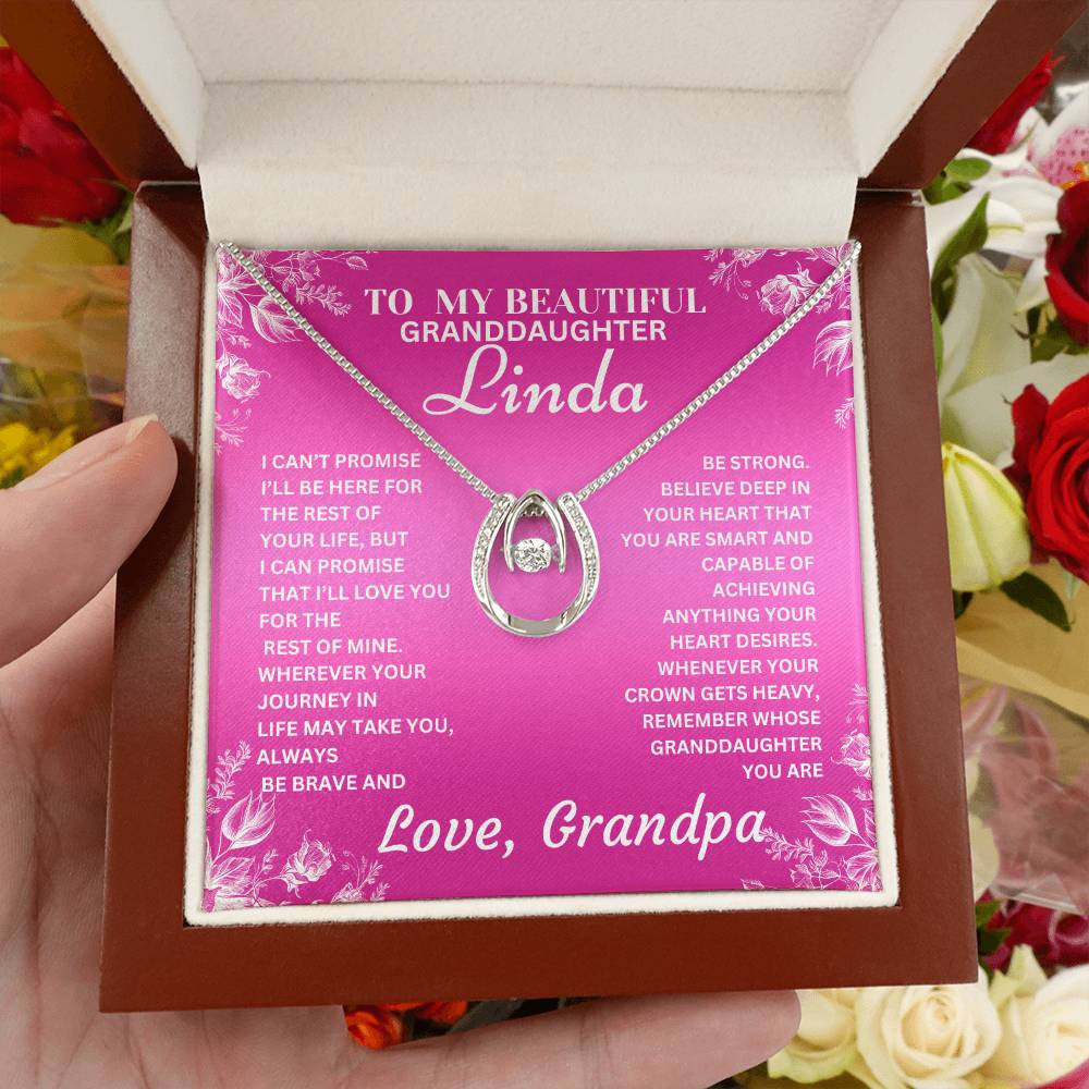 Personalized Granddaughter Lucky In Love PARTNER