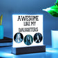 Personalized Acrylic Square Plaque LED