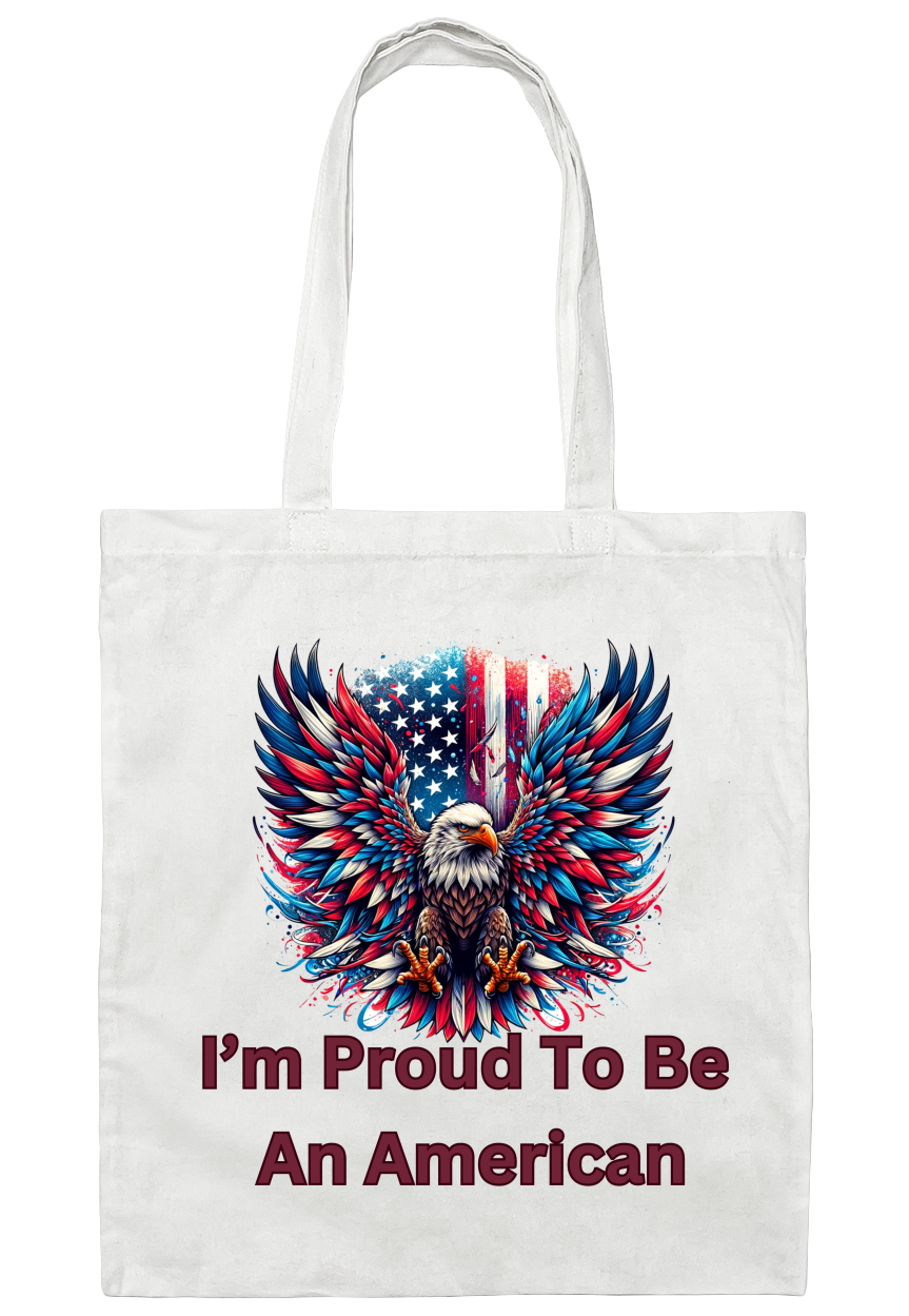 Proud To Be An American Canvas Tote Bag