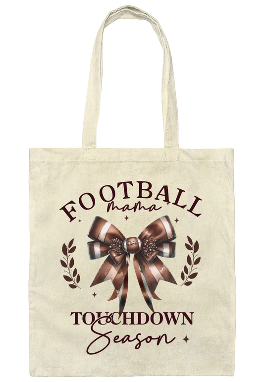 Football Mama Canvas Tote Bag