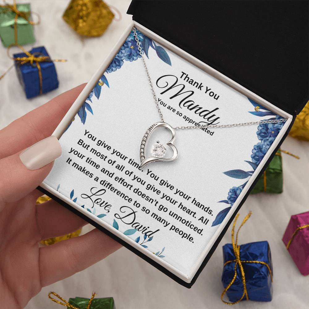 Personalized Thank You Forever Love Necklace