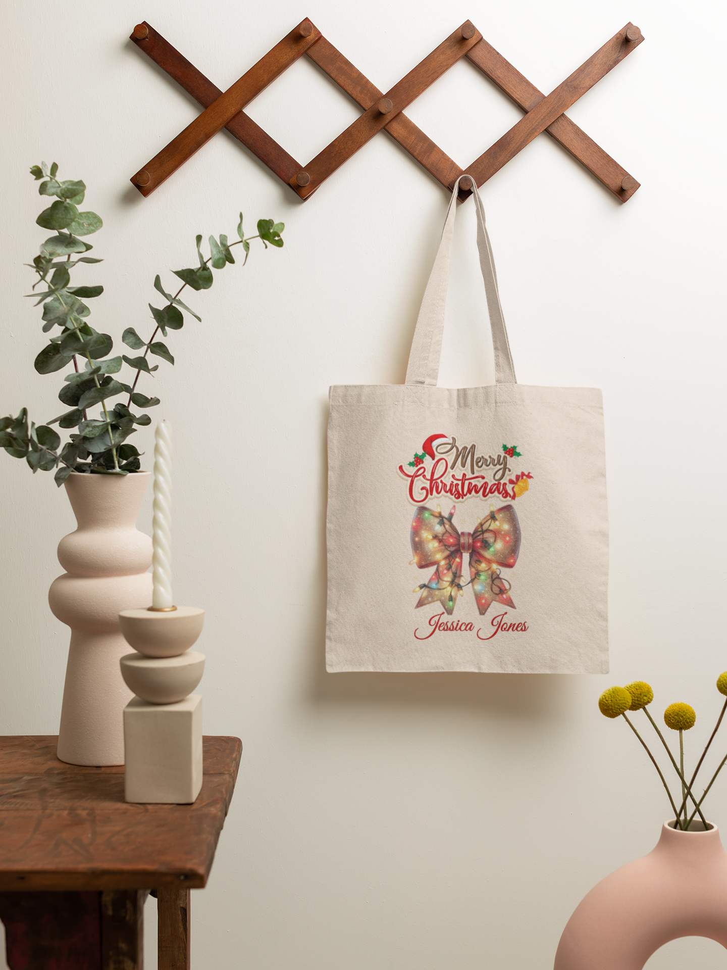 Personalization Christmas Tote Canvas &11oz & 15oz Ceramic Mugs