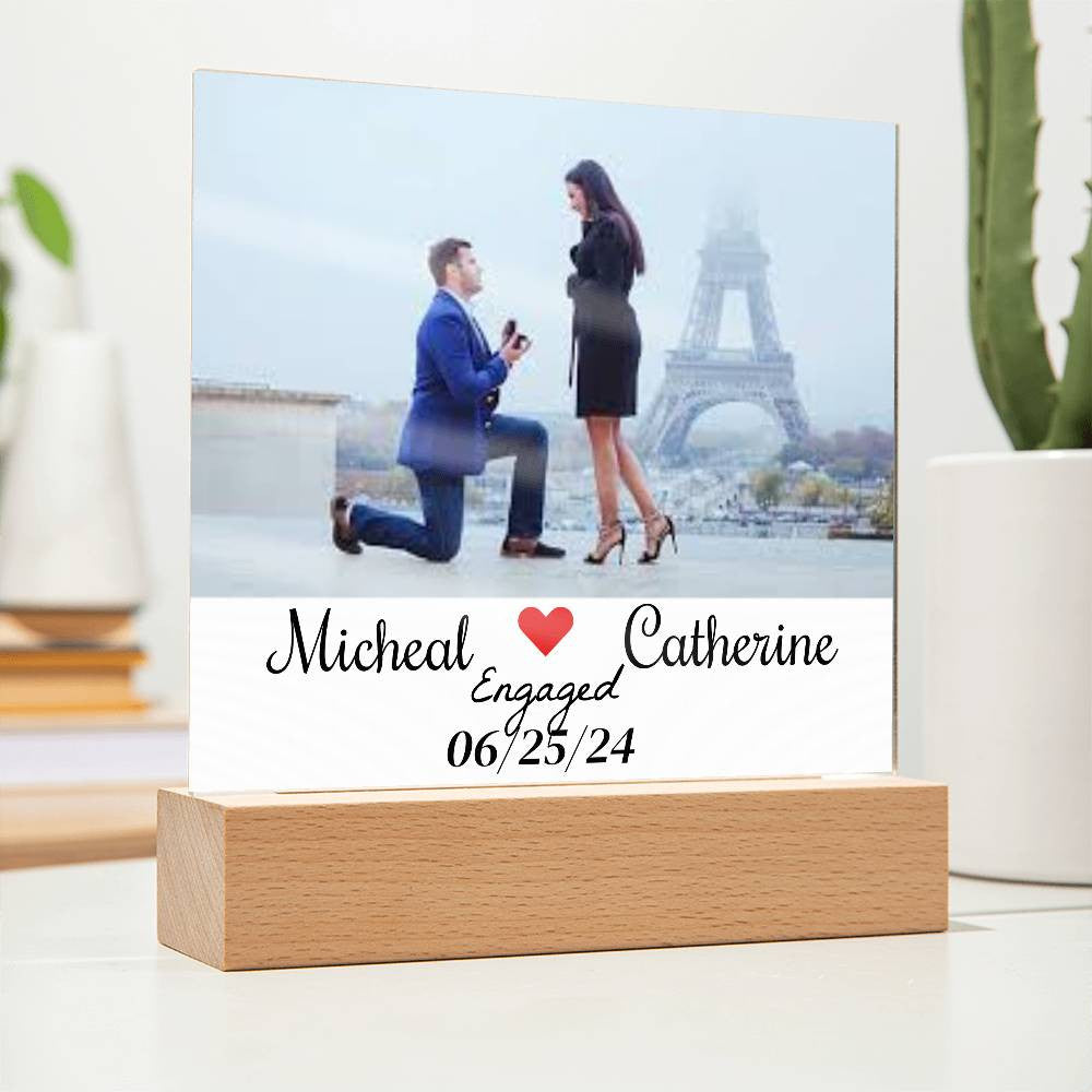 Personalized Couples Acrylic Square Plaque