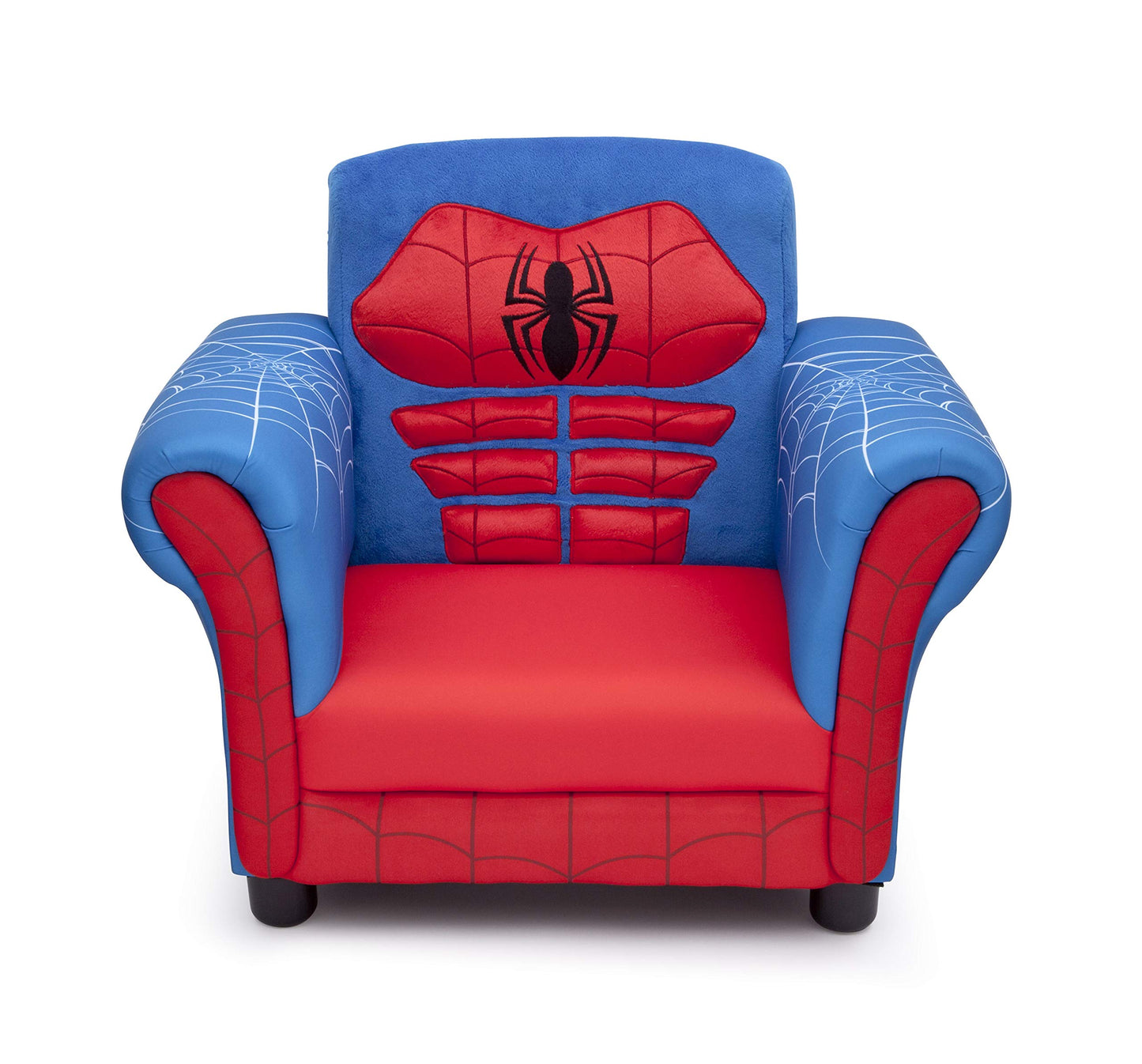 Delta Children Figural Upholstered Chair, Marvel Spider Man (Blue, Red)