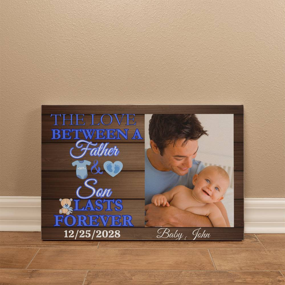 Personalized Father and Son Wrapped Canvas