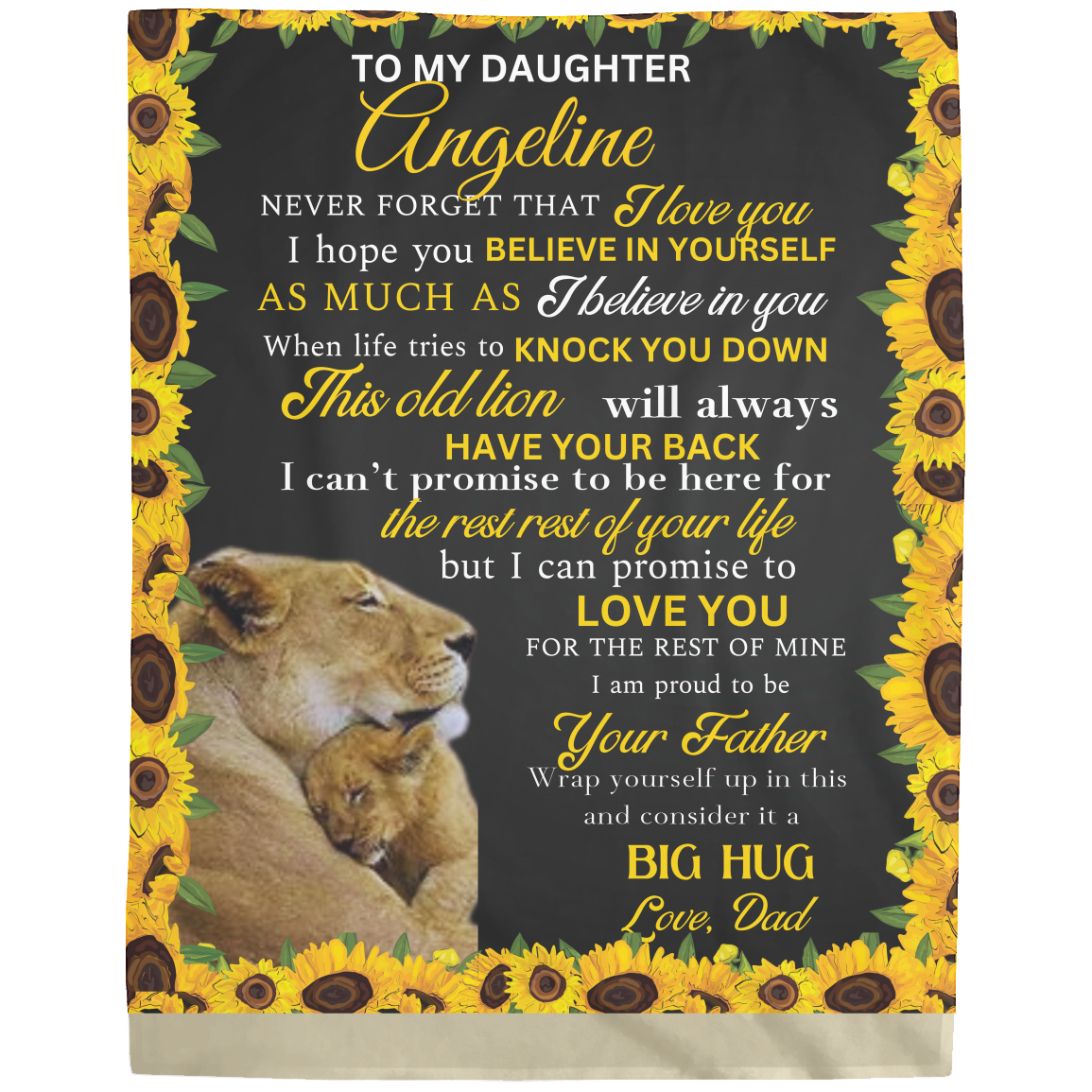 To My Daughter Personalization Cozy Plush Fleece Blanket