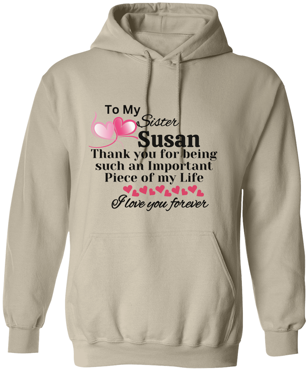 Personalize Sister Unisex Hoodie