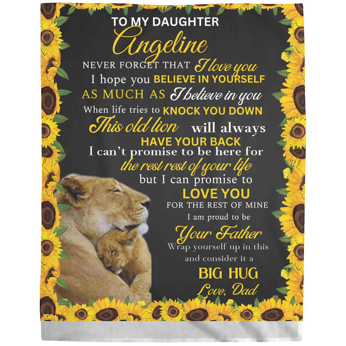 To My Daughter Personalization Cozy Plush Fleece Blanket