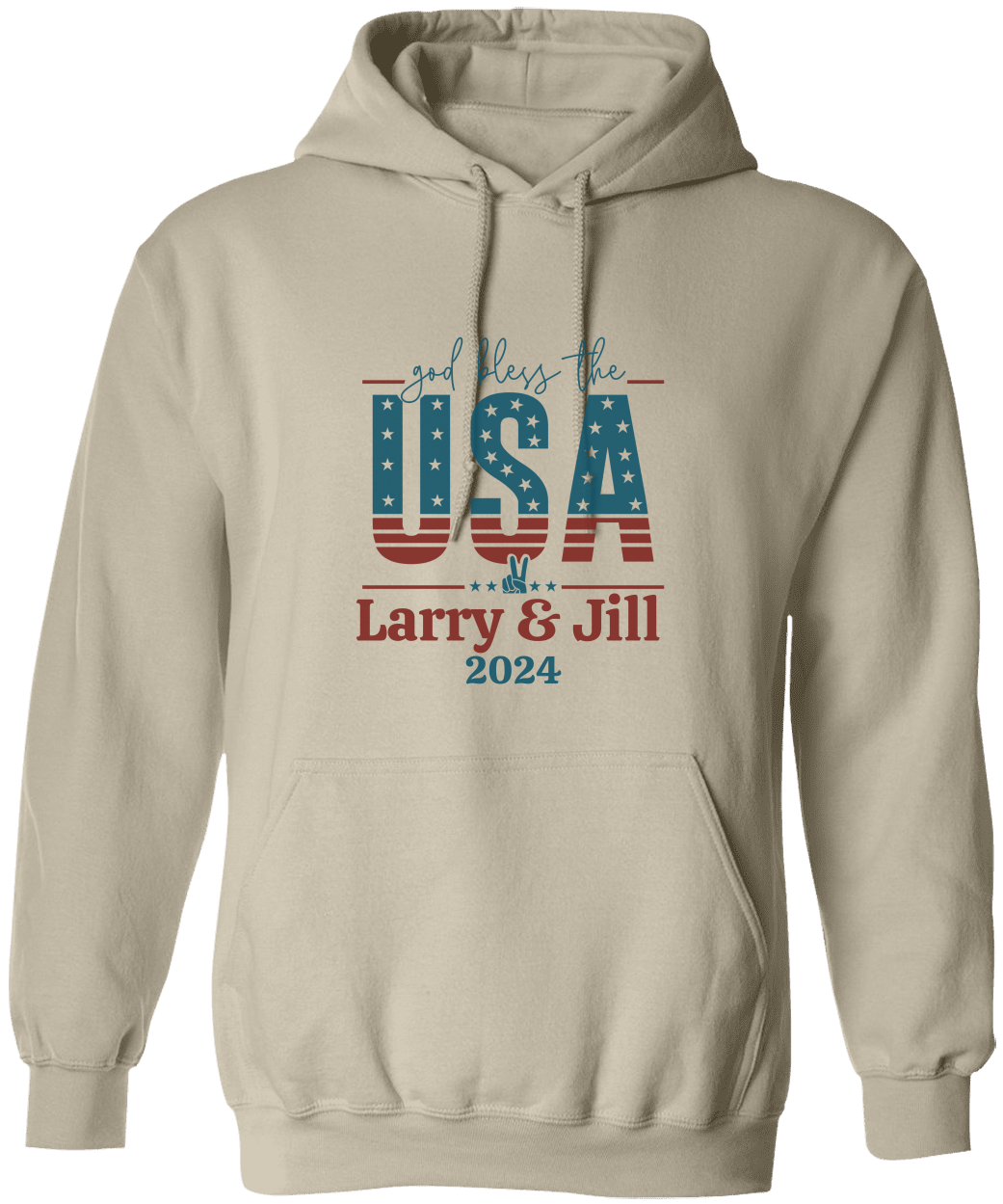 Personalization God Bles the USA Unisex Hoodie