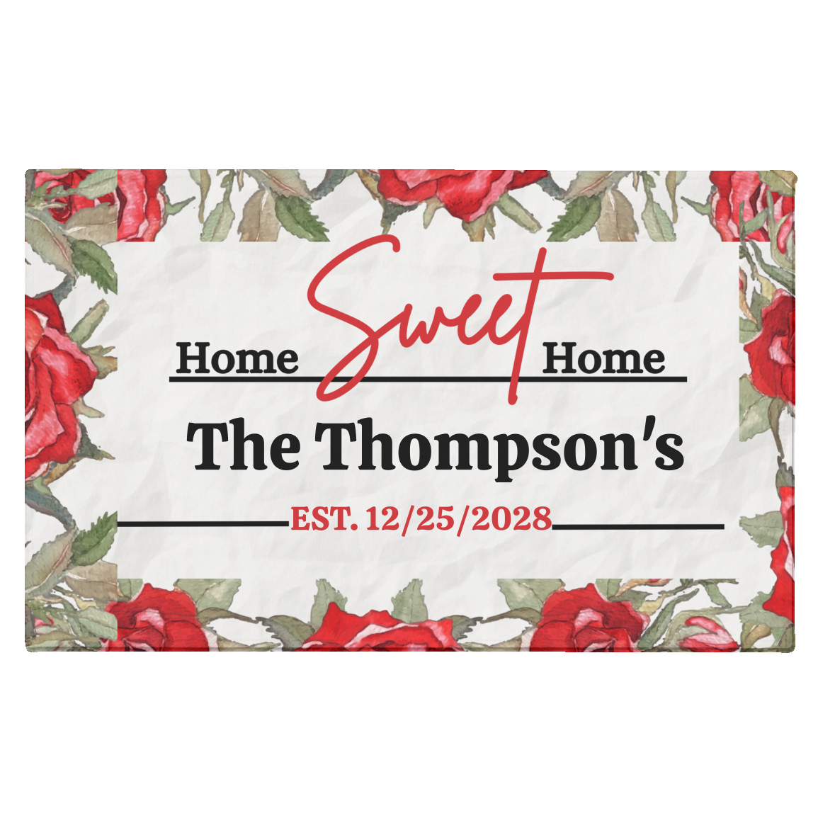 Personalized Home Sweet Home Indoor Doormat