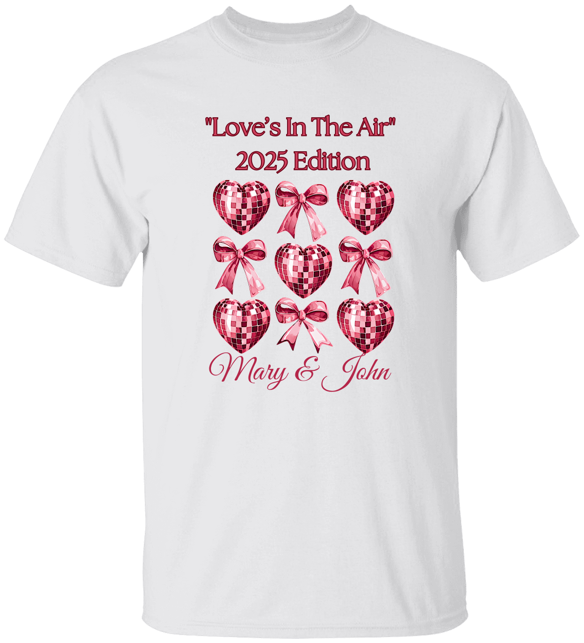 Personalize Love Is In The Air 2025 Edition Unisex Cotton Tee