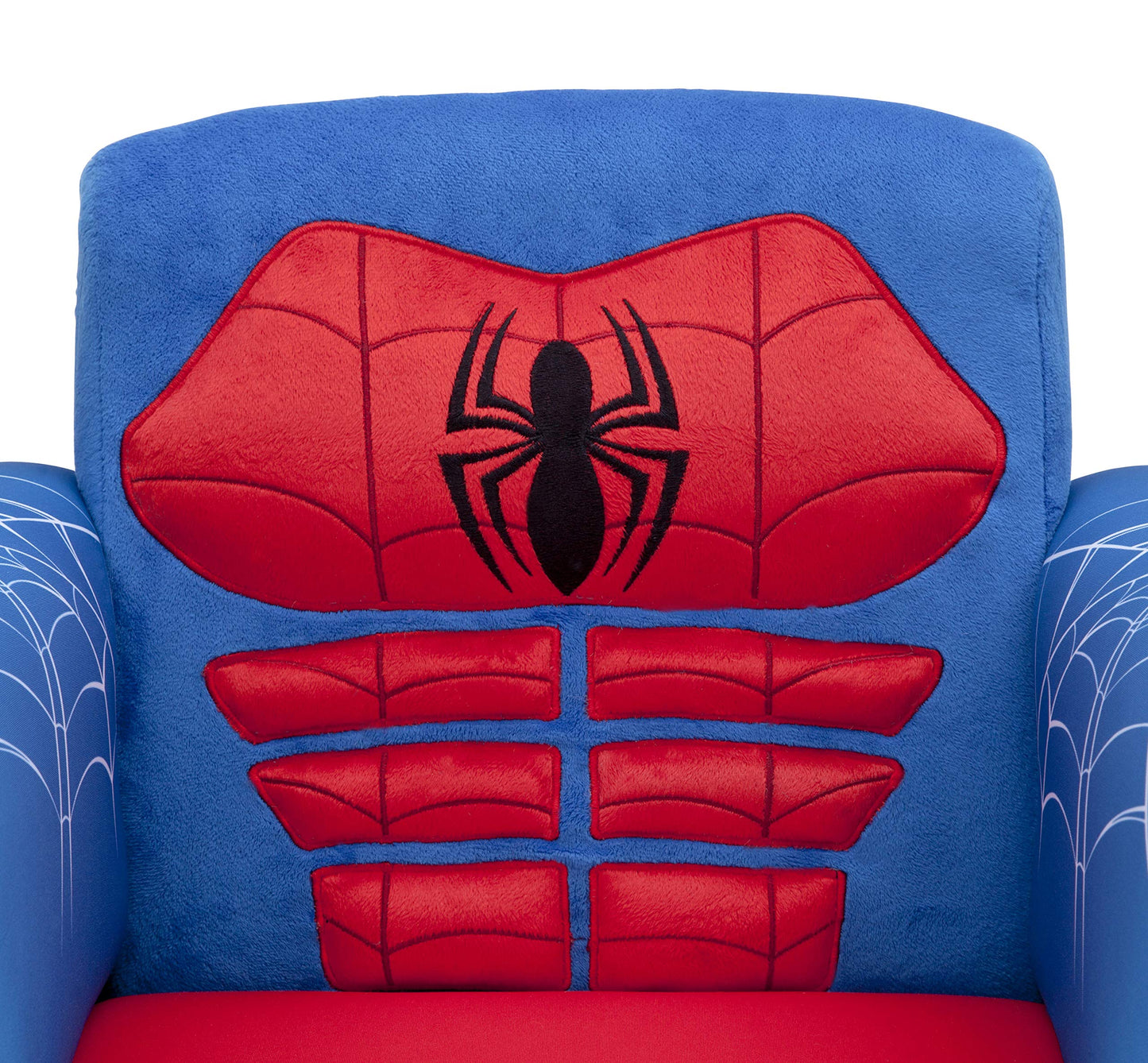 Delta Children Figural Upholstered Chair, Marvel Spider Man (Blue, Red)