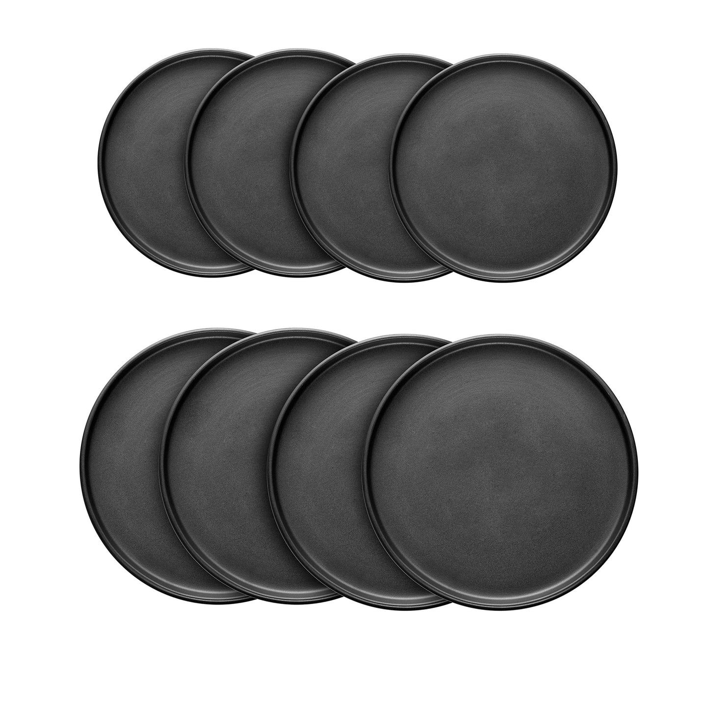 Stone Lain Coupe Dinnerware Set, Service For 4, Black Matte