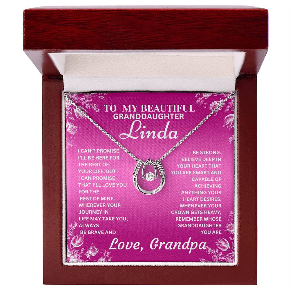 Personalized Granddaughter Lucky In Love PARTNER