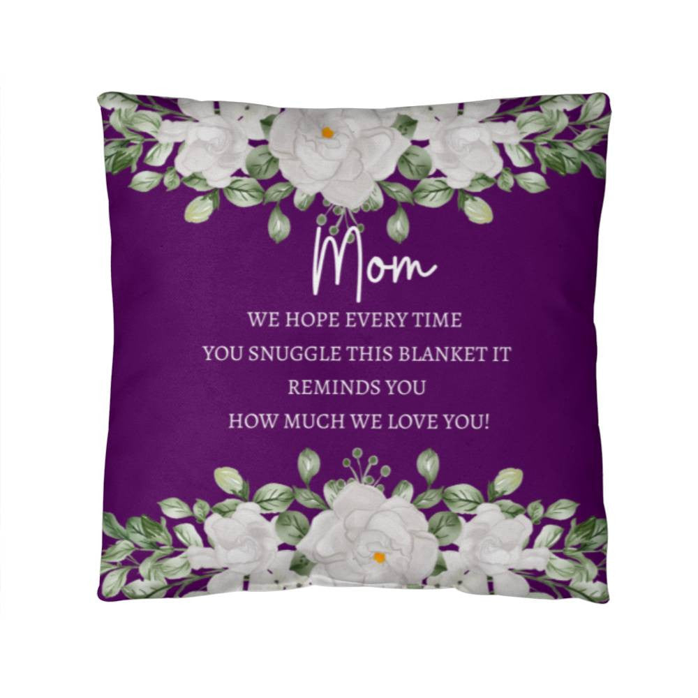 Mom Purple Large Square Pillow