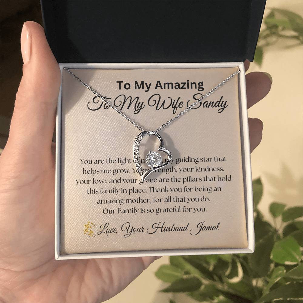 Personalized To My Wife (Sandy) Forever Love Necklace