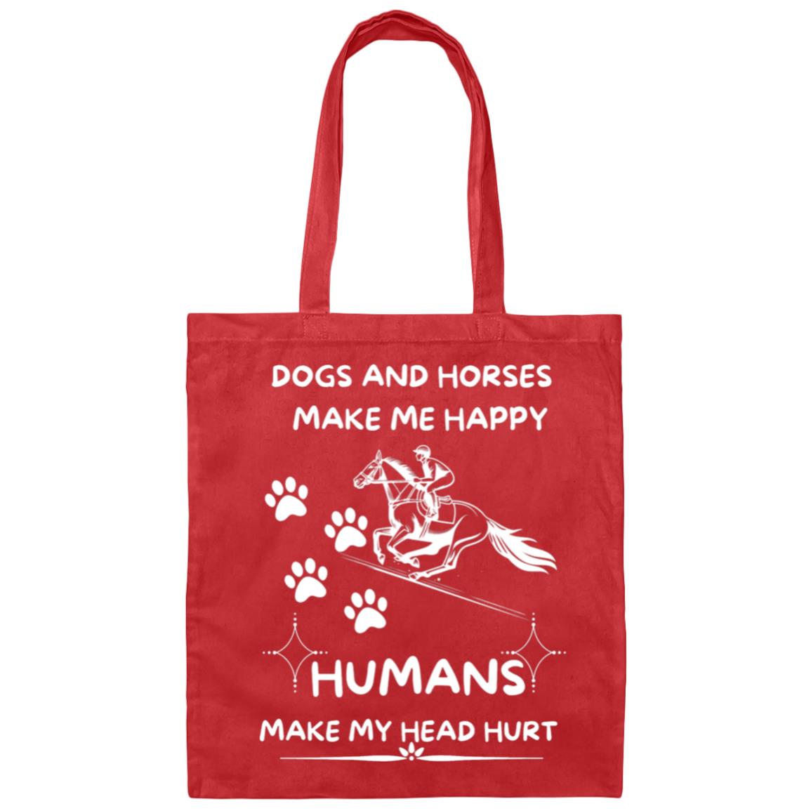 DOGS AND HORSES TOTE BAG