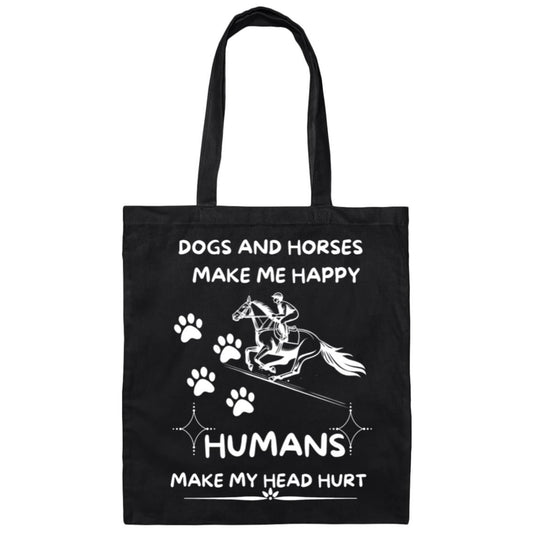 DOGS AND HORSES TOTE BAG