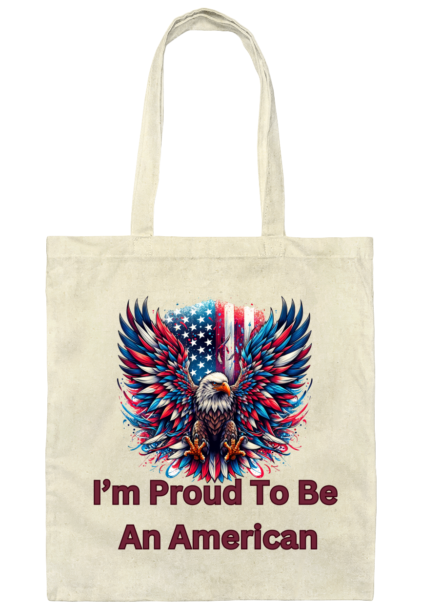 Proud To Be An American Canvas Tote Bag