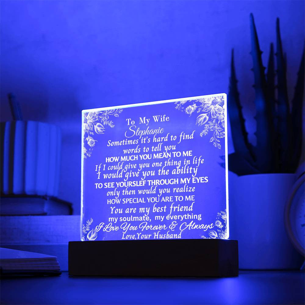 Personalized Acrylic Square Plaque