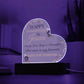 Anniversary Personalized Acrylic Heart Plaque/LED