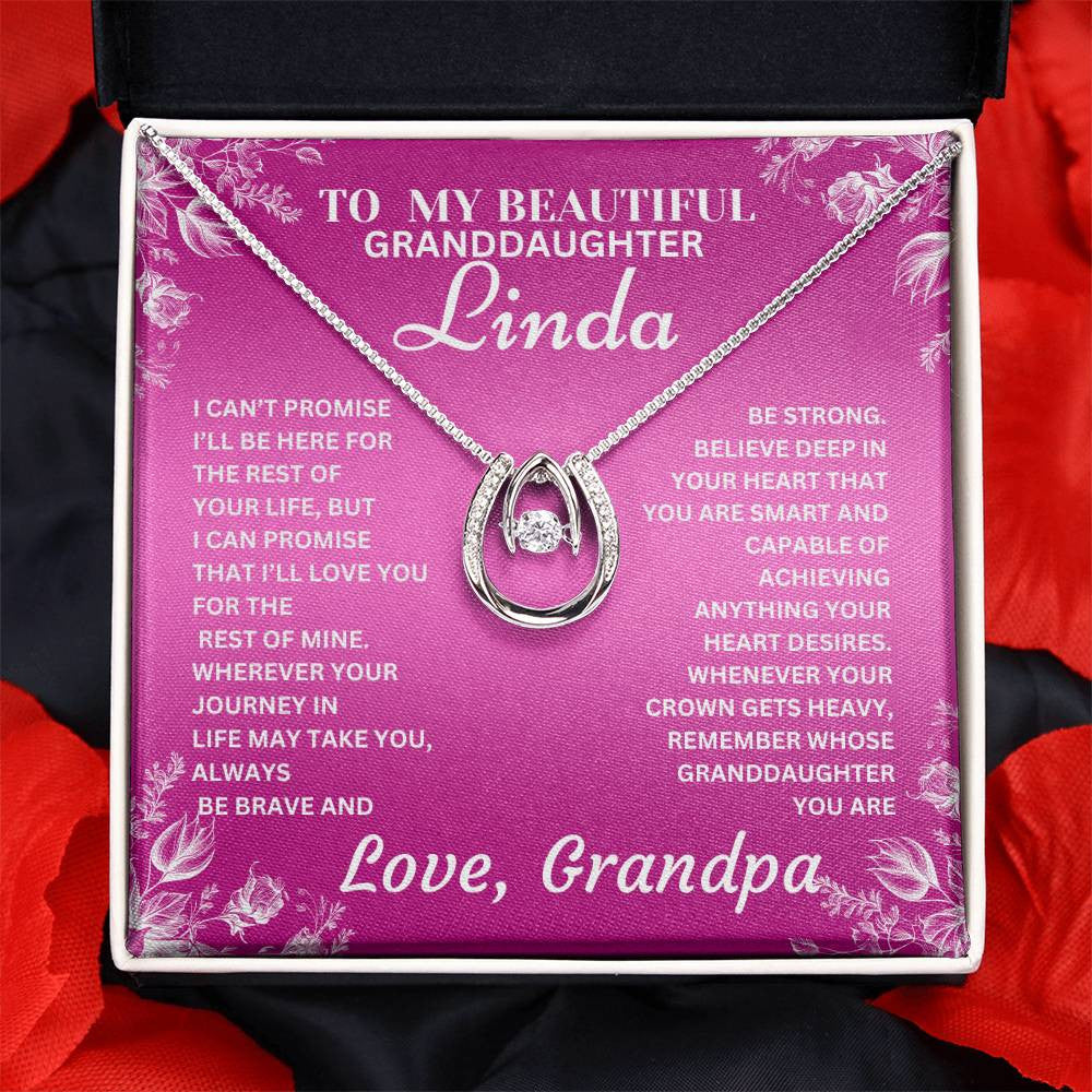 Personalized Granddaughter Lucky In Love PARTNER