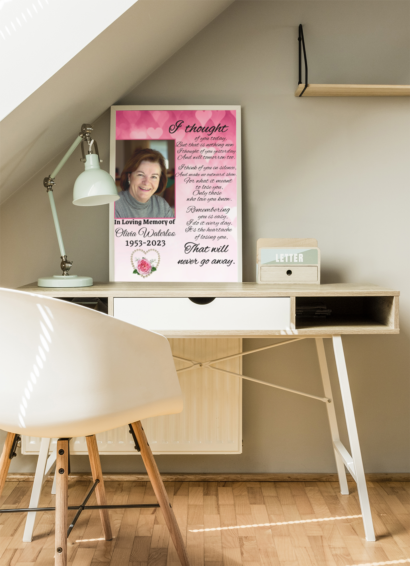 Personalized Memorial Poster Deluxe Portrait Canvas 1.5in Frame (8 SIZES)