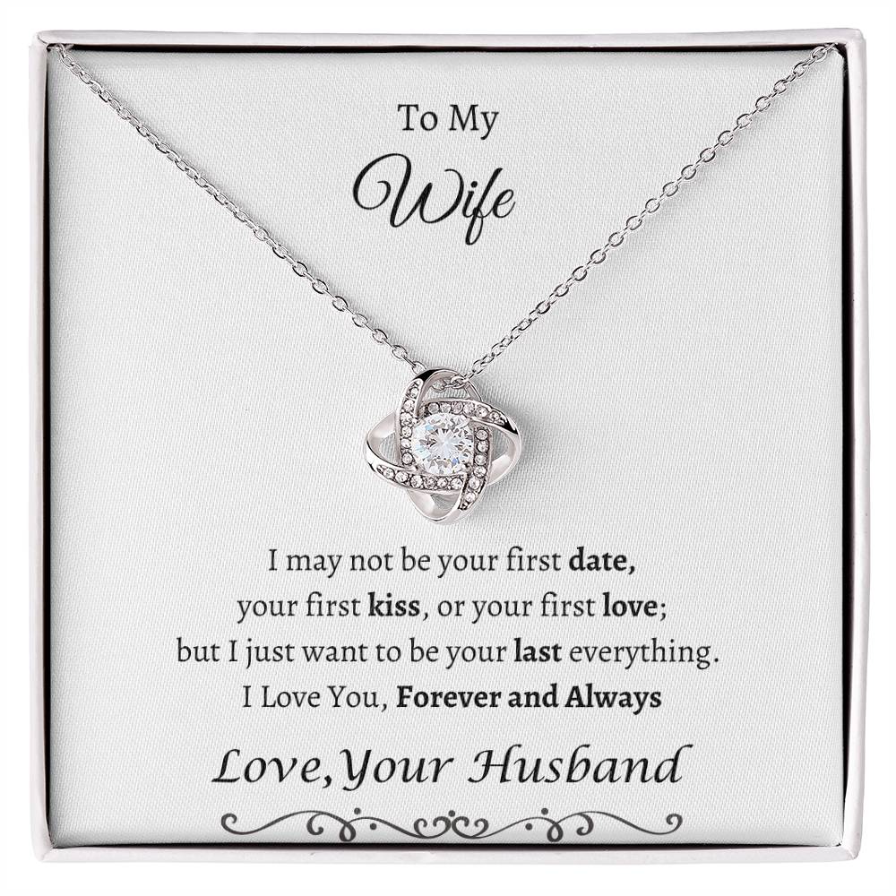 To My Wife Message: Love Knot Necklace