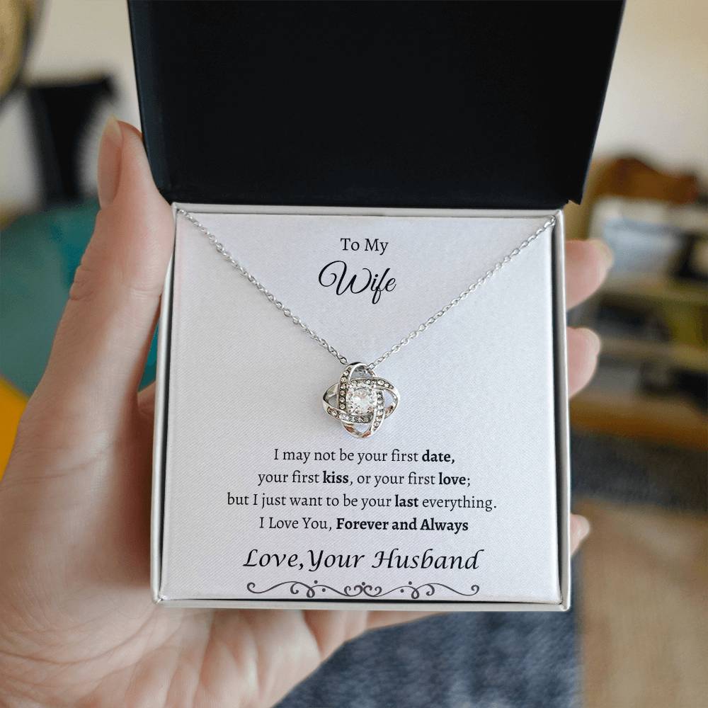 To My Wife Message: Love Knot Necklace