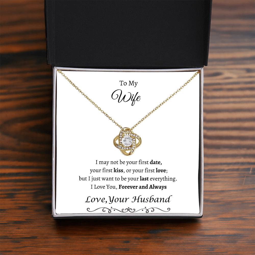 To My Wife Message: Love Knot Necklace