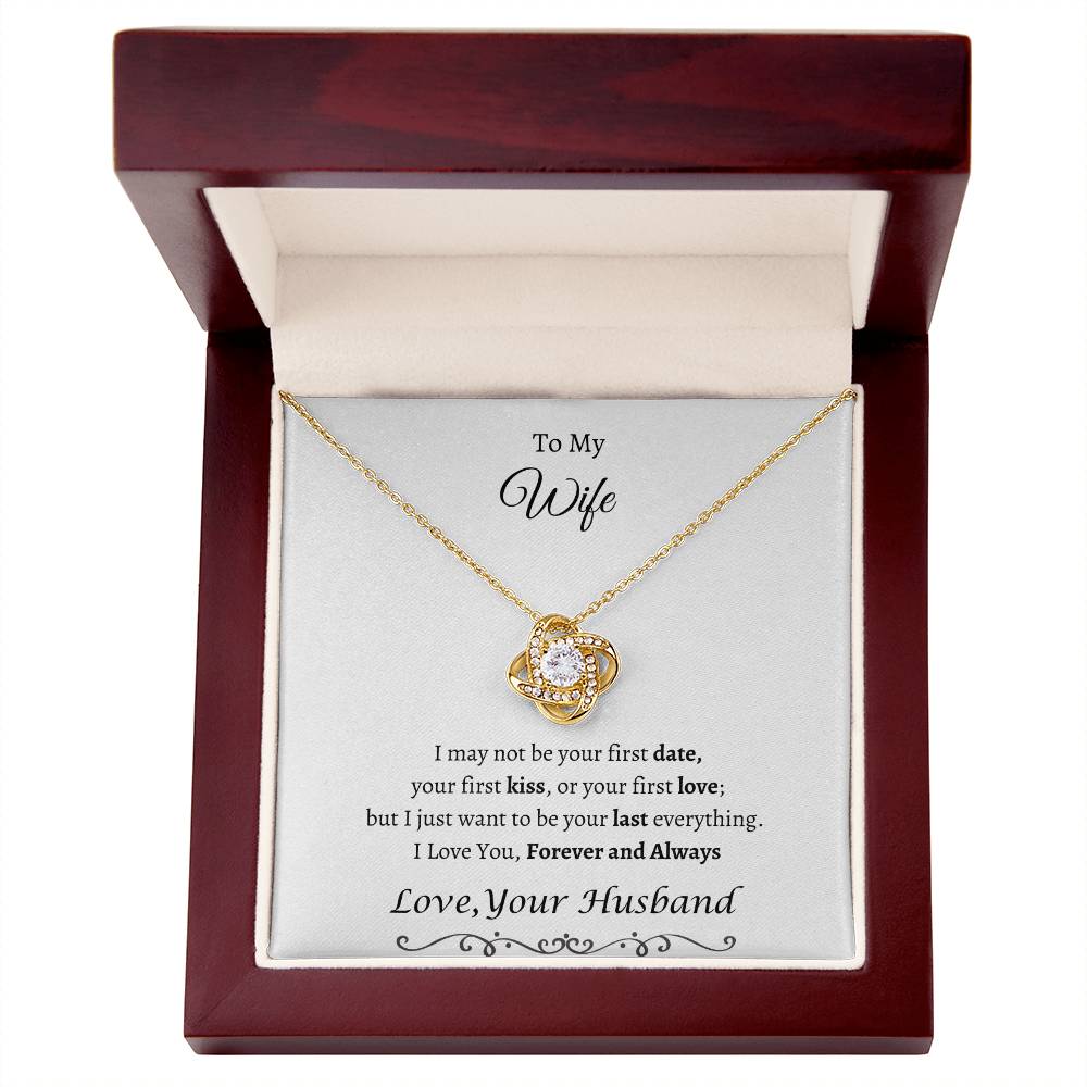 To My Wife Message: Love Knot Necklace