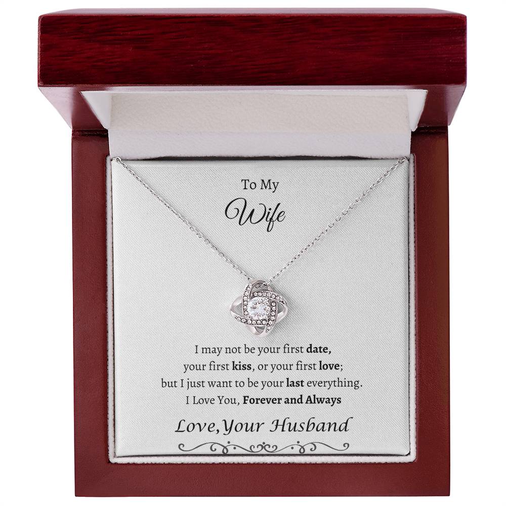 To My Wife Message: Love Knot Necklace