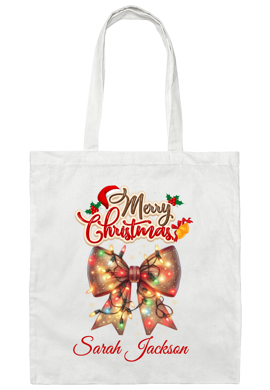 Personalization Christmas Tote Canvas &11oz & 15oz Ceramic Mugs