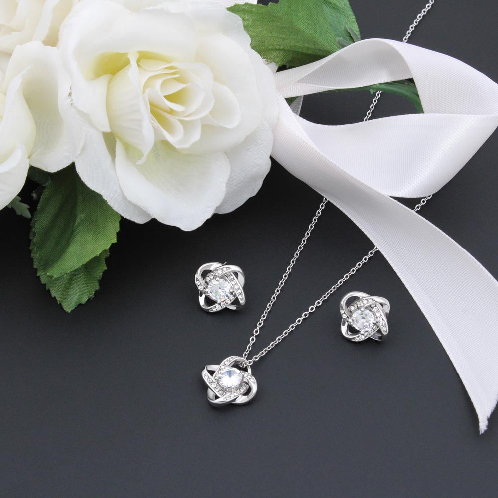 Our Beautiful Daughter Love Knot Earring & Necklace Set