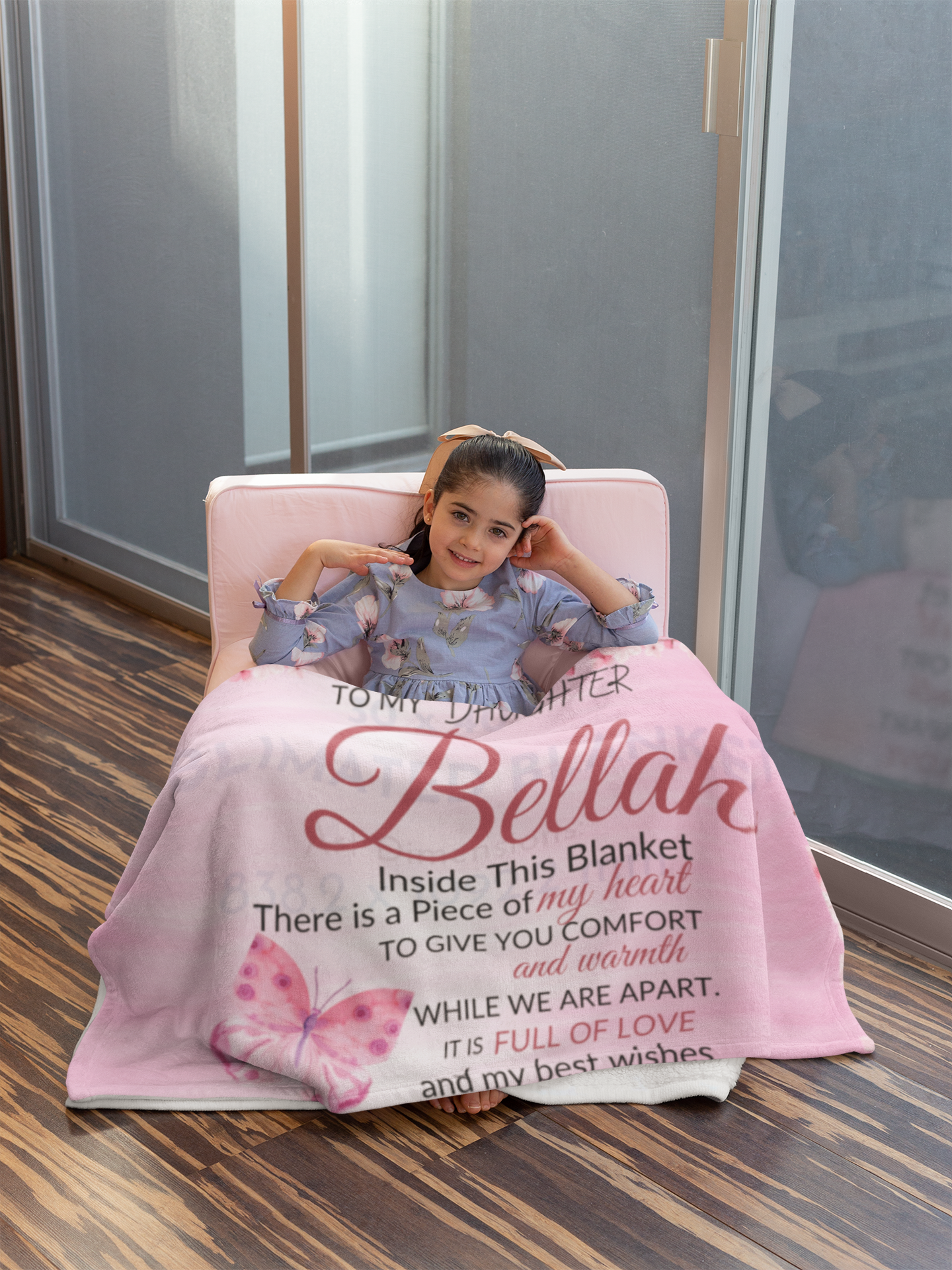 To My Daughter Personalize Blankets, Cozy Artic, Sherpa,