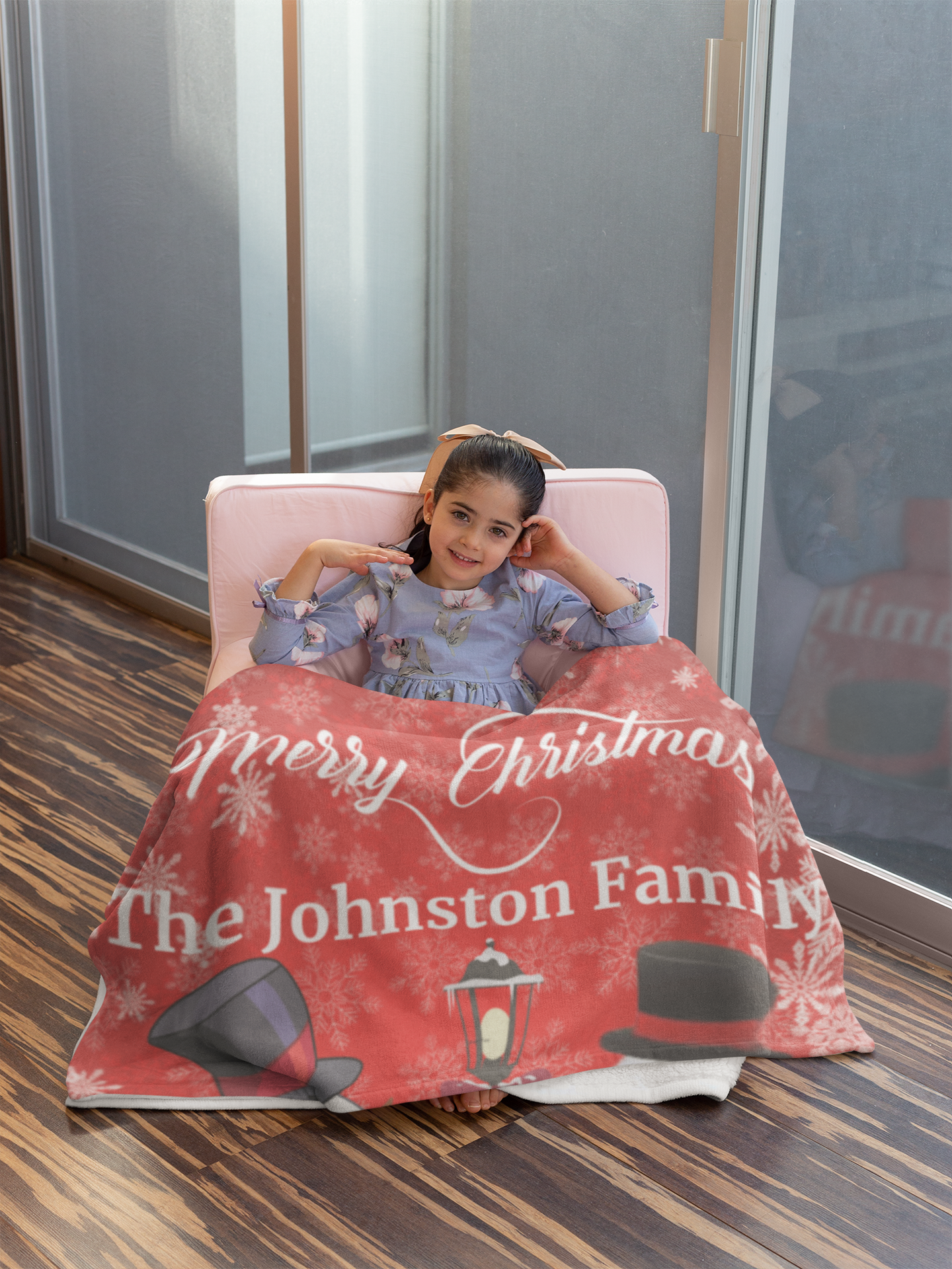 Personalized Snowman Christmas Family Blankety (3 types)