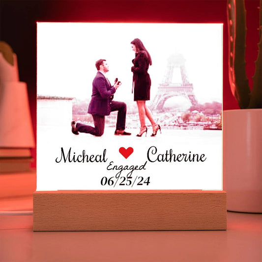 Personalized Couples Acrylic Square Plaque