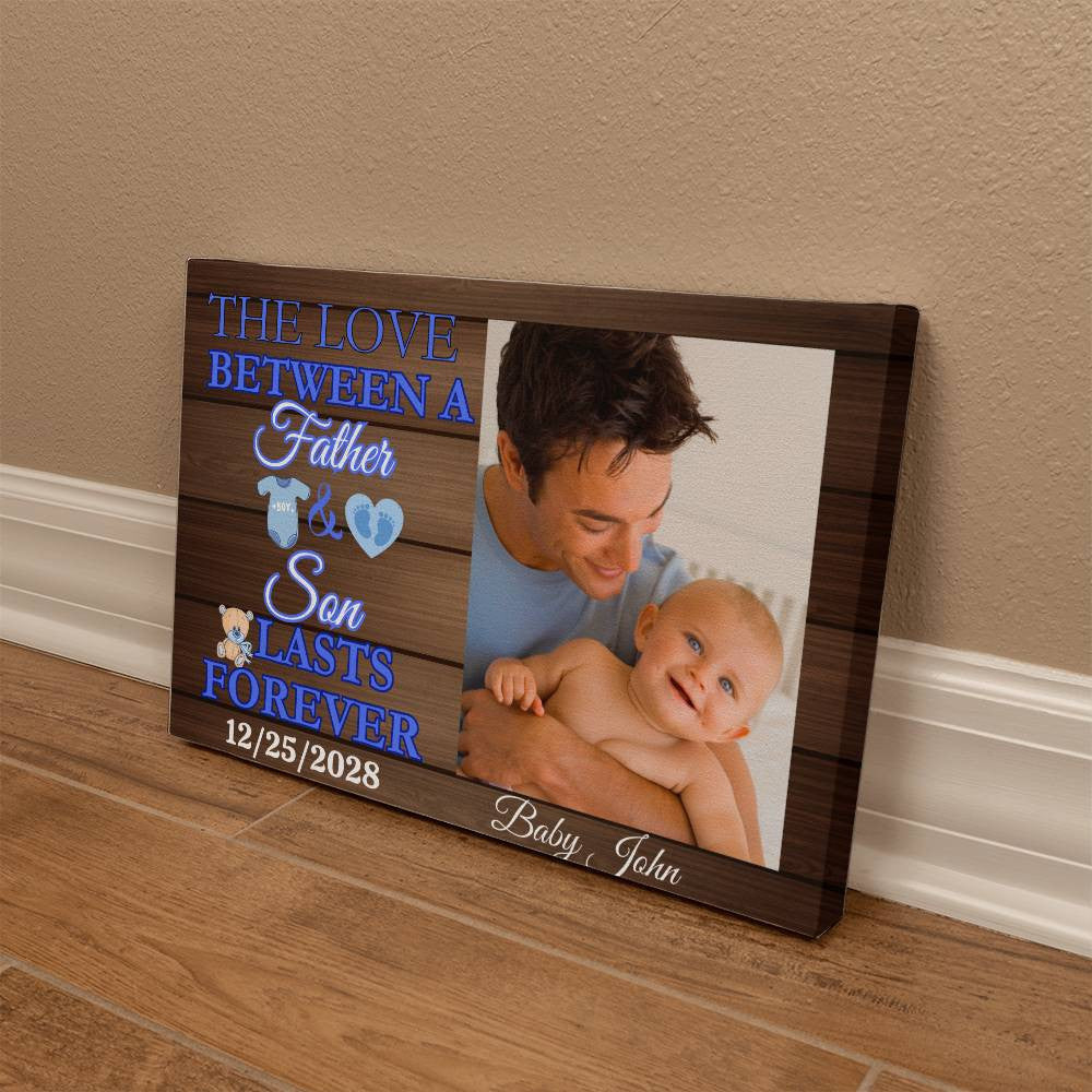 Personalized Father and Son Wrapped Canvas