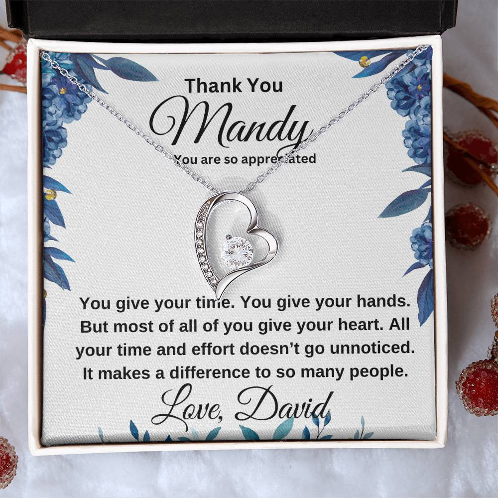 Personalized Thank You Forever Love Necklace