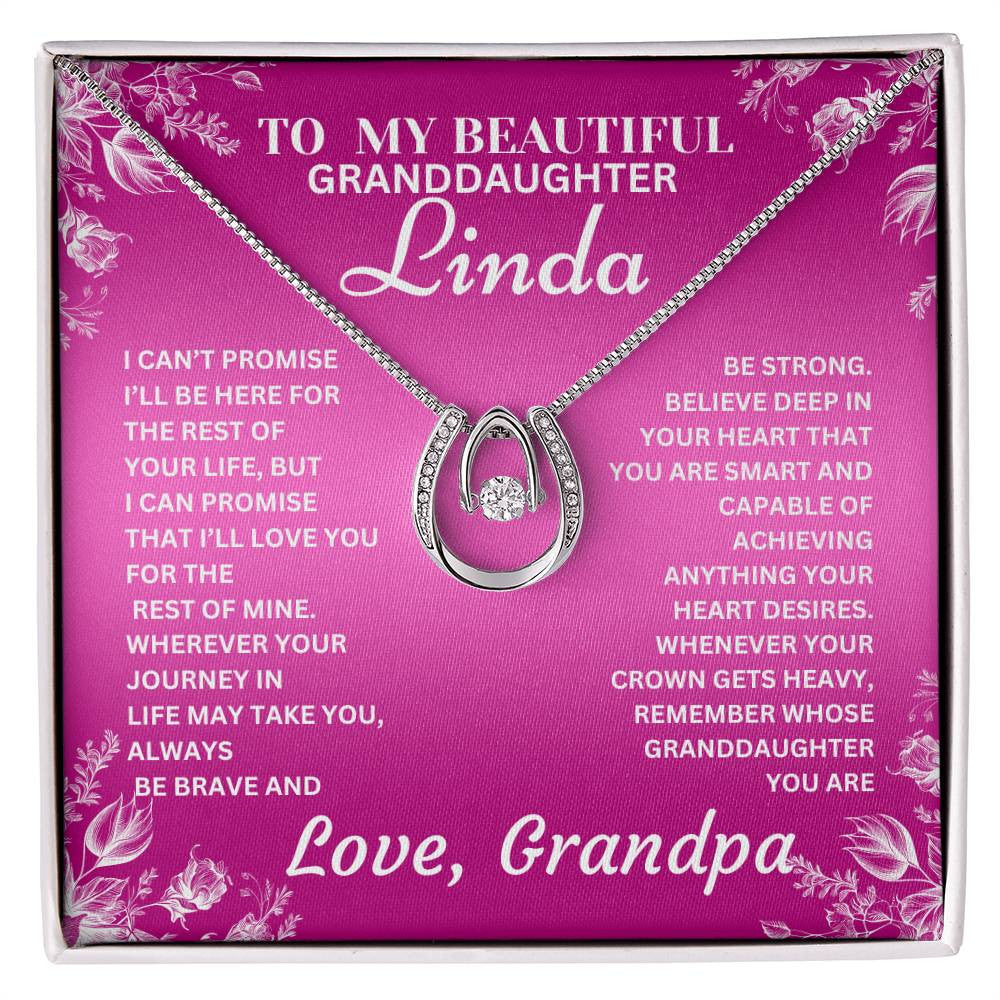 Personalized Granddaughter Lucky In Love PARTNER