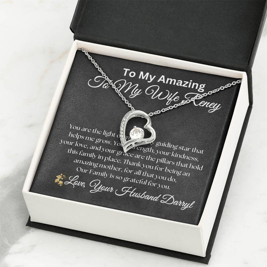 Personalized To My Wife (Reney) Forever Love Necklace