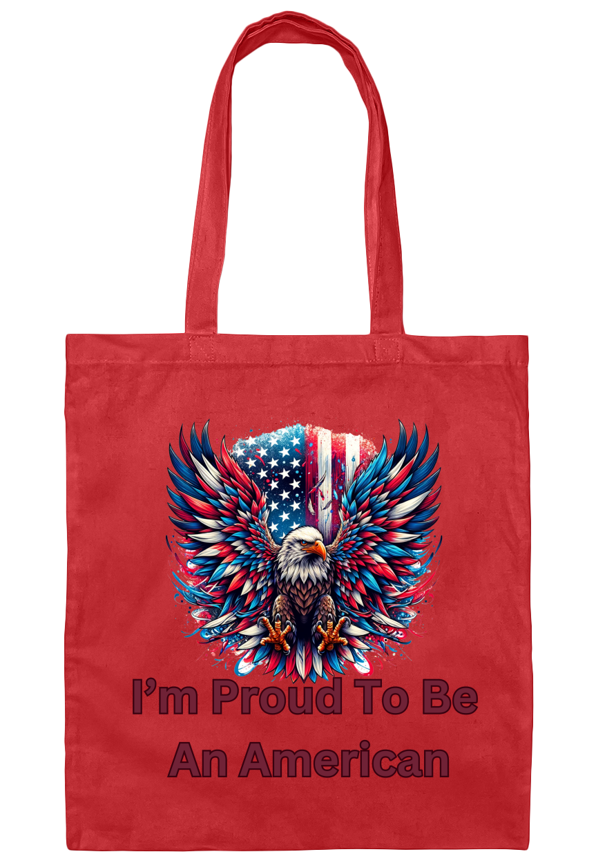 Proud To Be An American Canvas Tote Bag