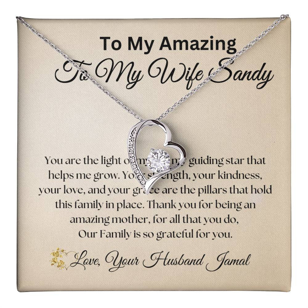 Personalized To My Wife (Sandy) Forever Love Necklace