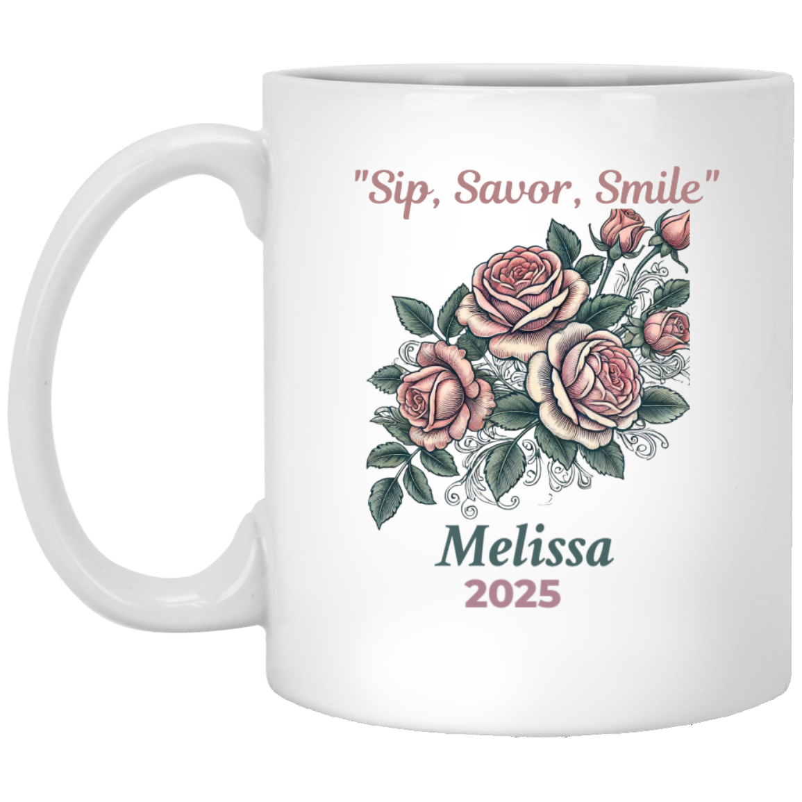 Personalized  Rose 11oz.  & 15oz  Mug